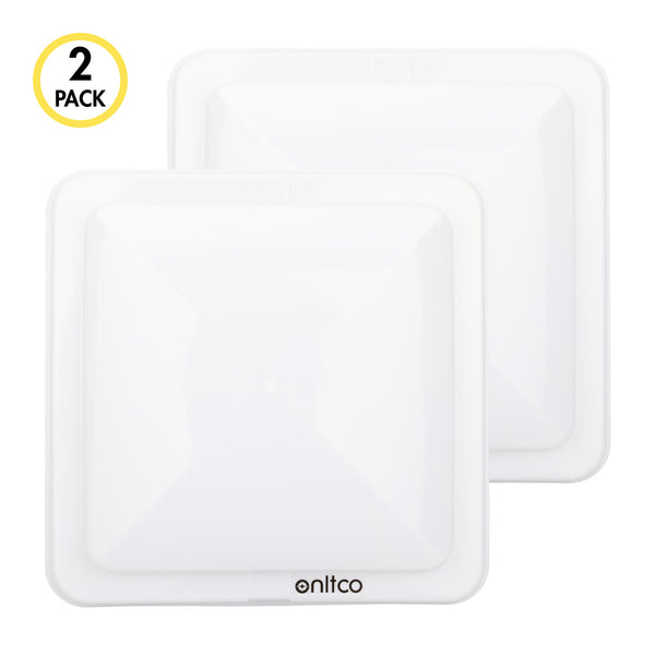 ONLTCO LT-RV002 Rv Roof Vent Cover Replacement | 14 x 14 White Vent Lid | 2 Pack
