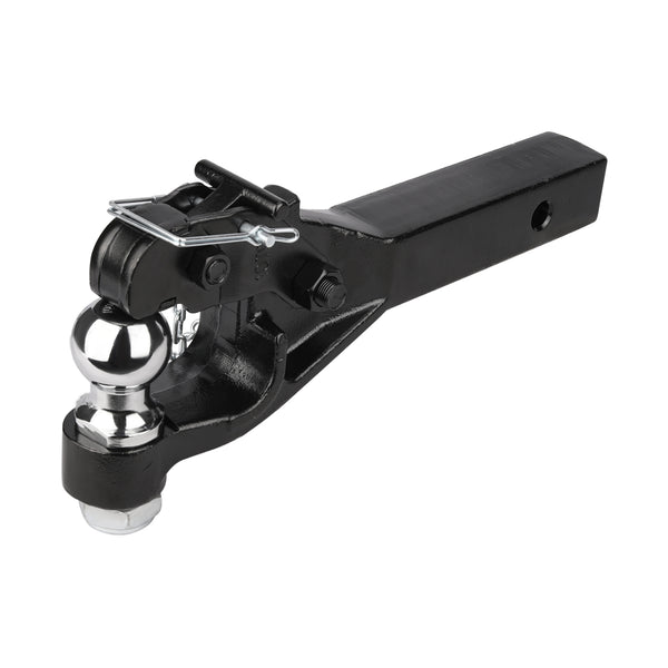 Angcosy 10-Ton Pintle Hook Trailer Hitches Receiver Hook Combination 2" or 2-5/16” Hitch Ball, 20000 lbs, 15-1/2” Length