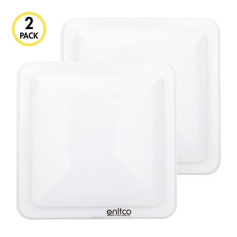 ONLTCO LT-RV002 Rv Roof Vent Cover Replacement | 14 x 14 White Vent Lid | 2 Pack