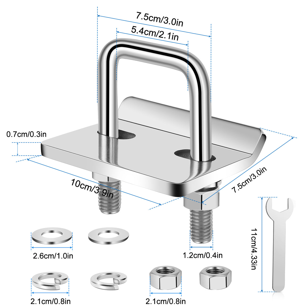 304 Stainless Steel | Carbon Steel Hitch Tightener for 1.25" and 2" Hitches