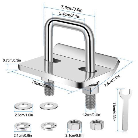 304 Stainless Steel | Carbon Steel Hitch Tightener for 1.25" and 2" Hitches