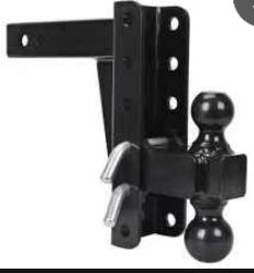 Angcosy AG15413 Adjustable Dual Ball Hitch Mount Steel Black