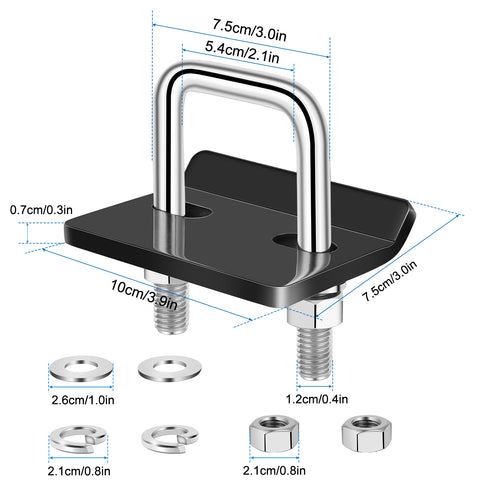 304 Stainless Steel | Carbon Steel Hitch Tightener for 1.25" and 2" Hitches