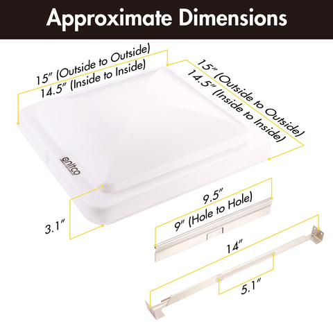 ONLTCO ON30559 14 In x 14 In Vent Cover | White | 2 Packs