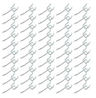 Rawall RW63445 Pegboard Hooks, Large Diameter, L Shape Small Galvanized Heavy Duty Suitable for 1/4 inch pegboard,Metal for Garage,Office,Kitchen,Store | 50-Pack