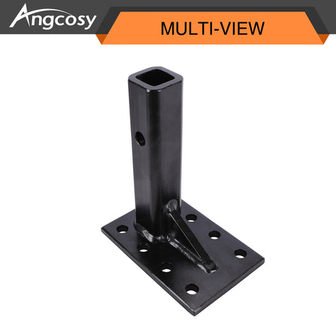 ANGCOSY Pintle Hook Mount for 2" Hitch Receiver ｜ 9-Inch Length | Black